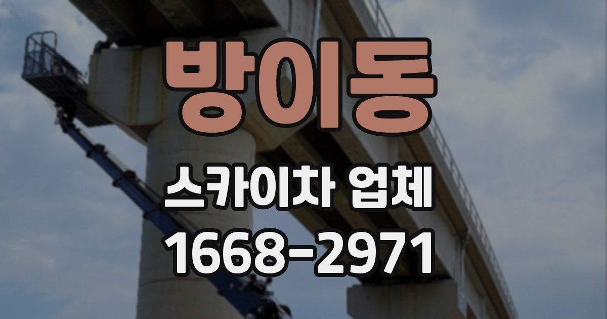 방이동 스카이차 업체