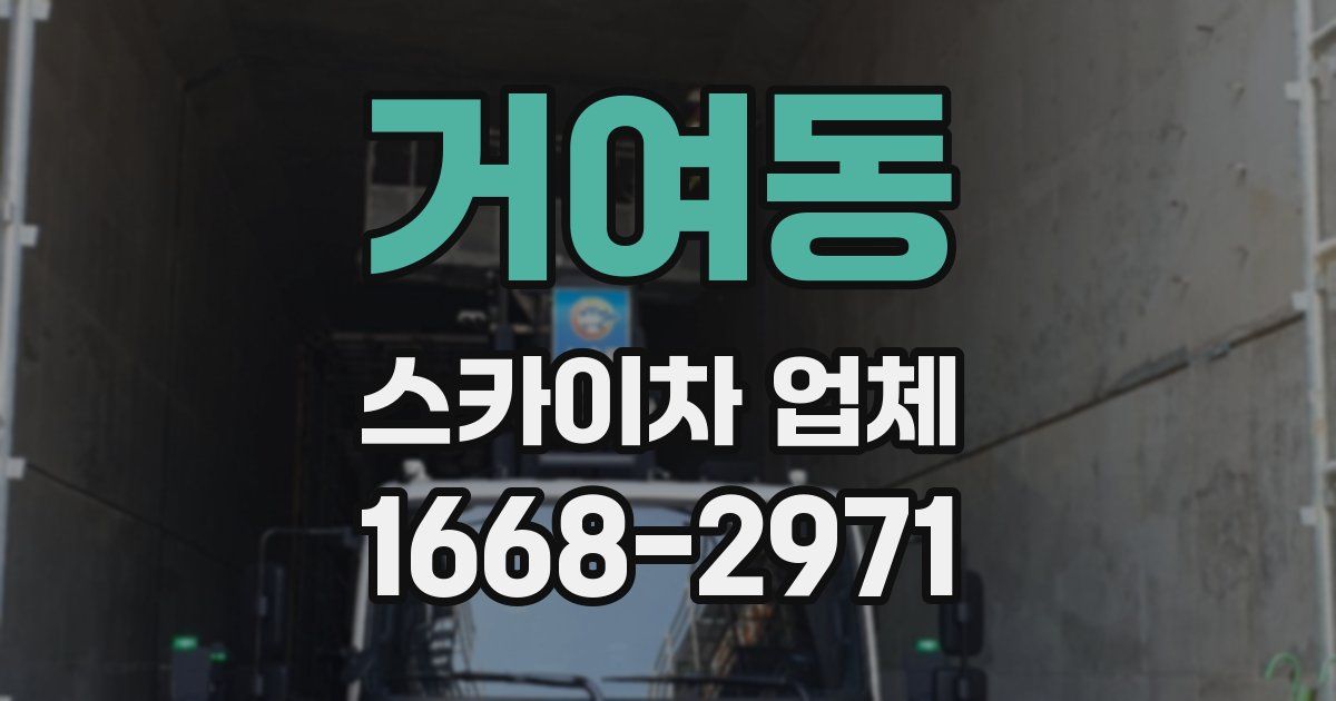 거여동 스카이차 업체