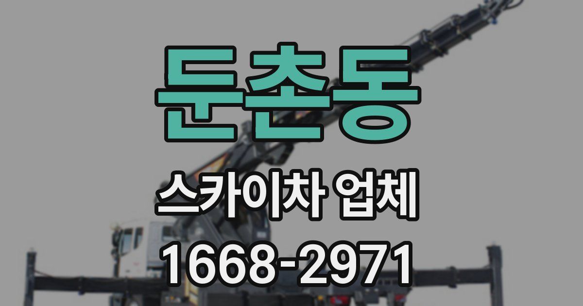 둔촌동 스카이차 업체