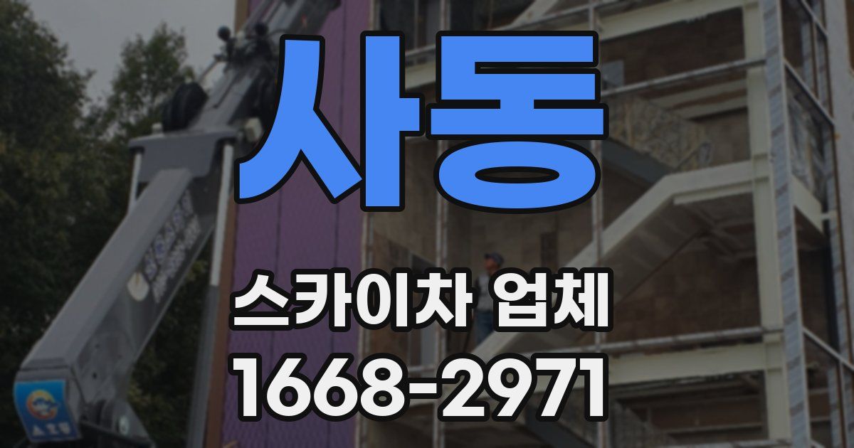 사동 스카이차 업체