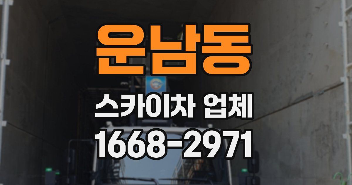 운남동 스카이차 업체