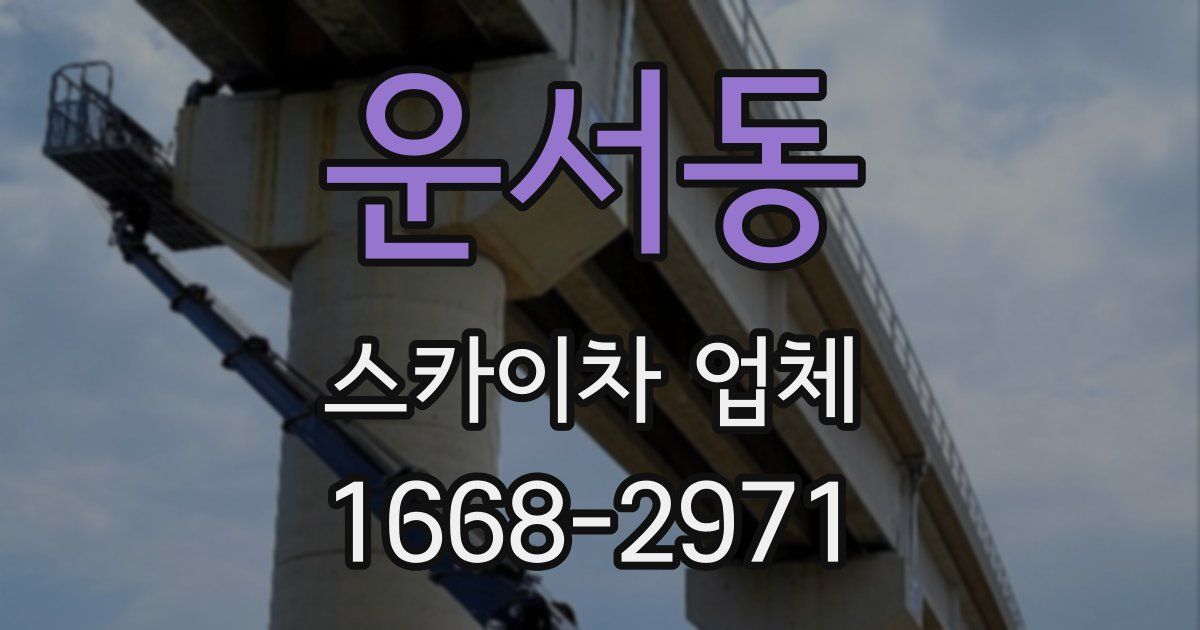 운서동 스카이차 업체