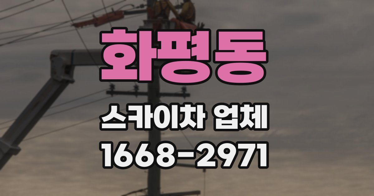 화평동 스카이차 업체