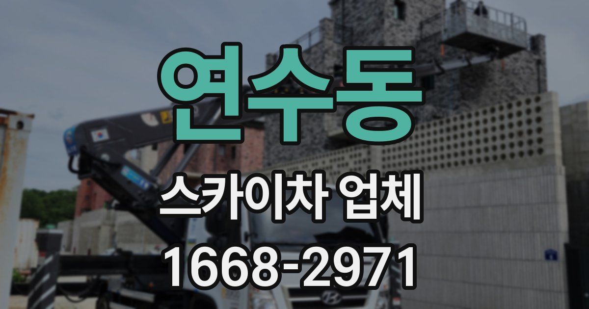 연수동 스카이차 업체