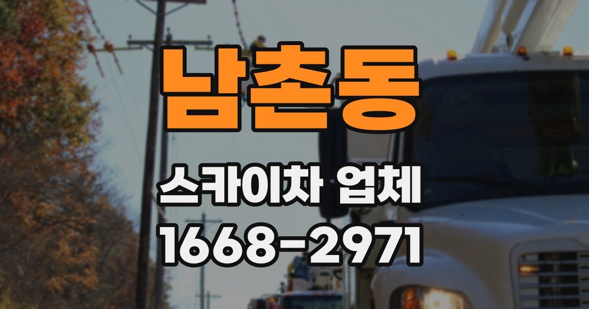 남촌동 스카이차 업체