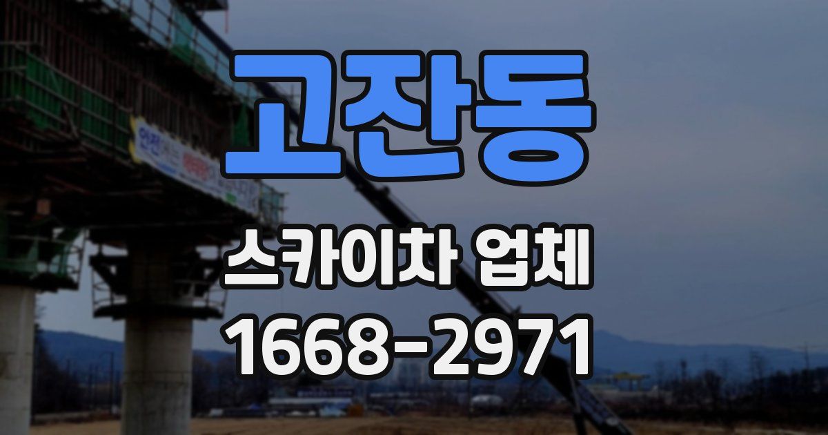 고잔동 스카이차 업체