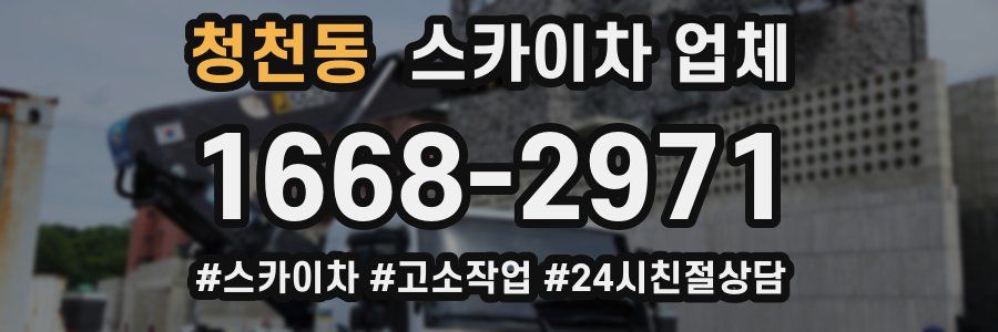 청천동 스카이차 업체