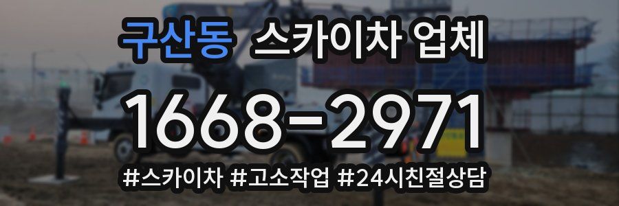 구산동 스카이차 업체