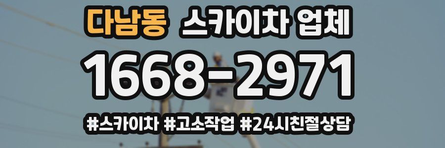다남동 스카이차 업체