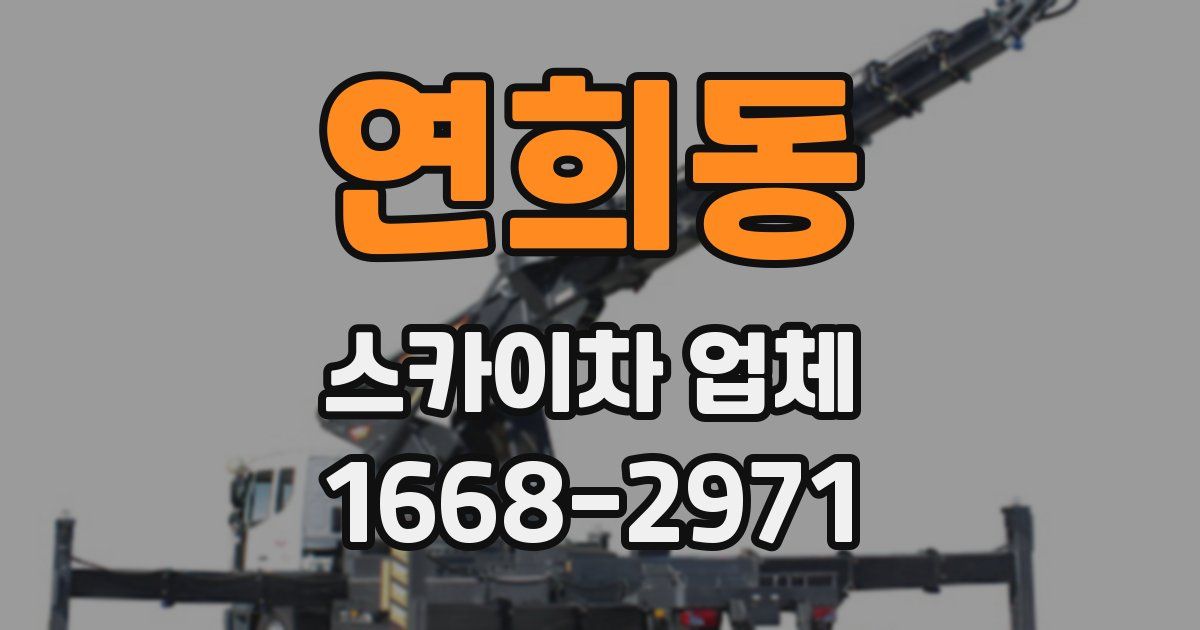 연희동 스카이차 업체