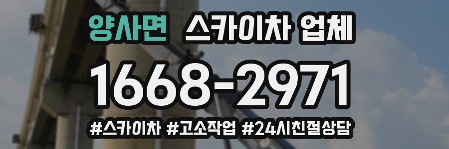 양사면 스카이차 업체