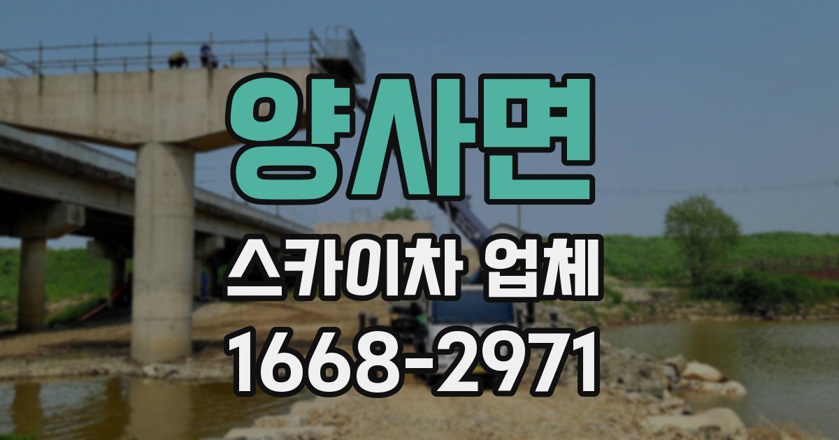 양사면 스카이차 업체