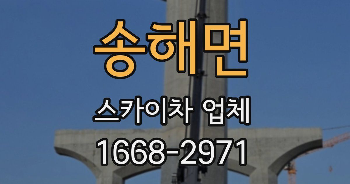 송해면 스카이차 업체