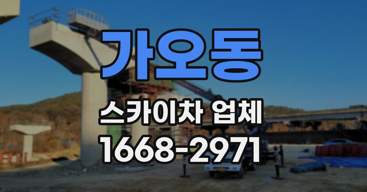 가오동 스카이차 업체