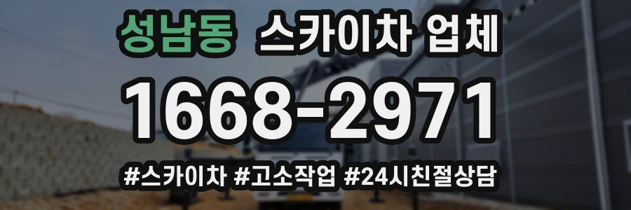 성남동 스카이차 업체