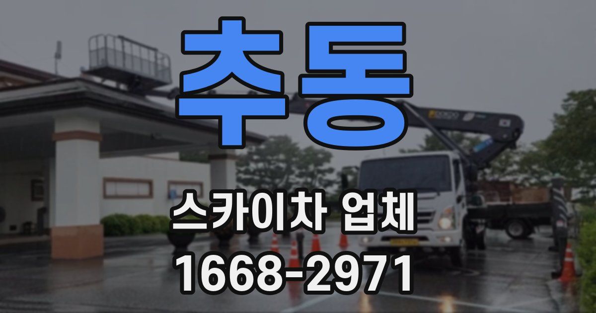 추동 스카이차 업체