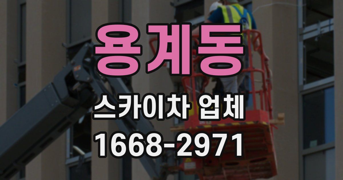 용계동 스카이차 업체
