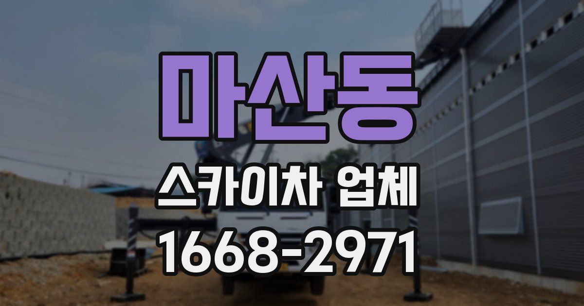 마산동 스카이차 업체