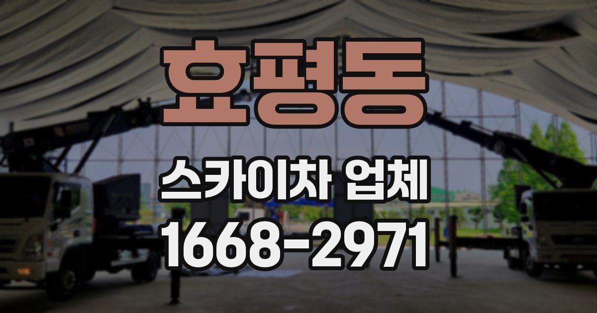 효평동 스카이차 업체