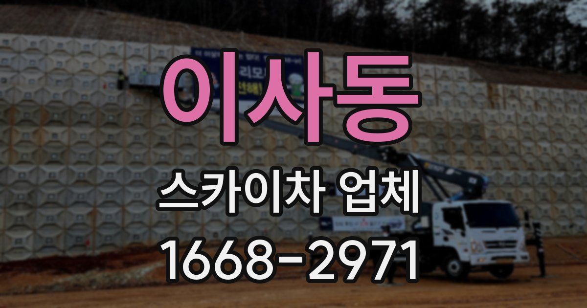 이사동 스카이차 업체