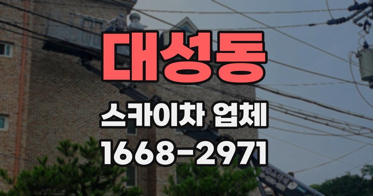 대성동 스카이차 업체
