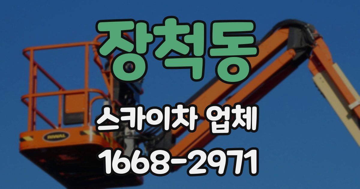 장척동 스카이차 업체