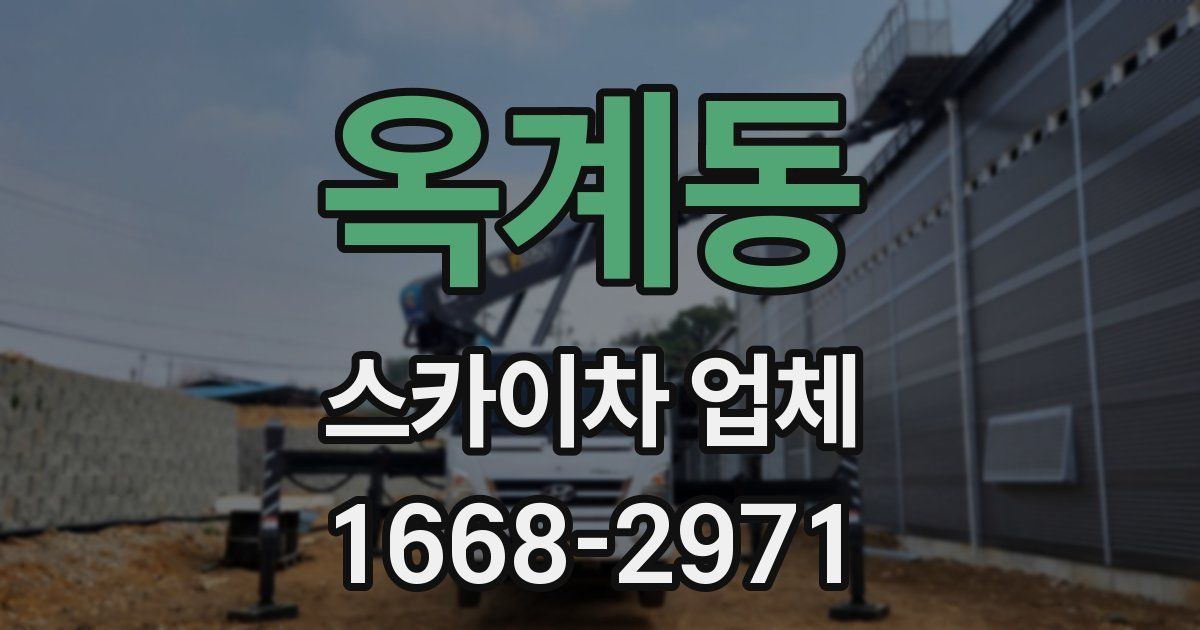 옥계동 스카이차 업체