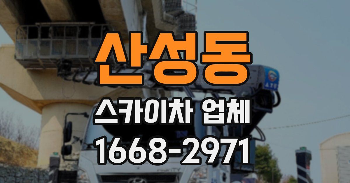 산성동 스카이차 업체