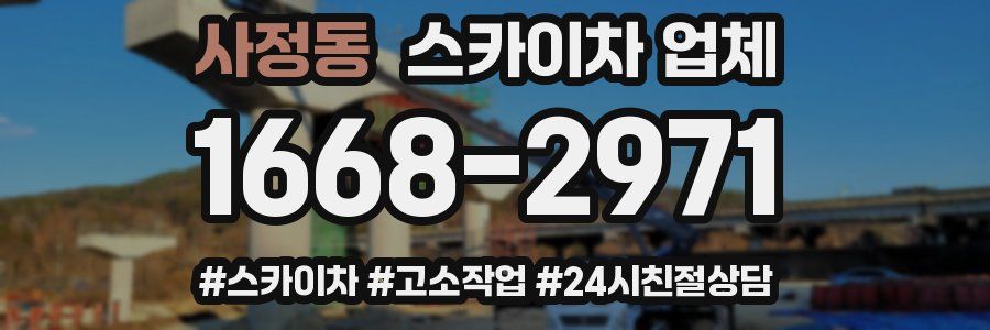 사정동 스카이차 업체