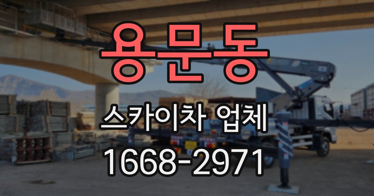 용문동 스카이차 업체