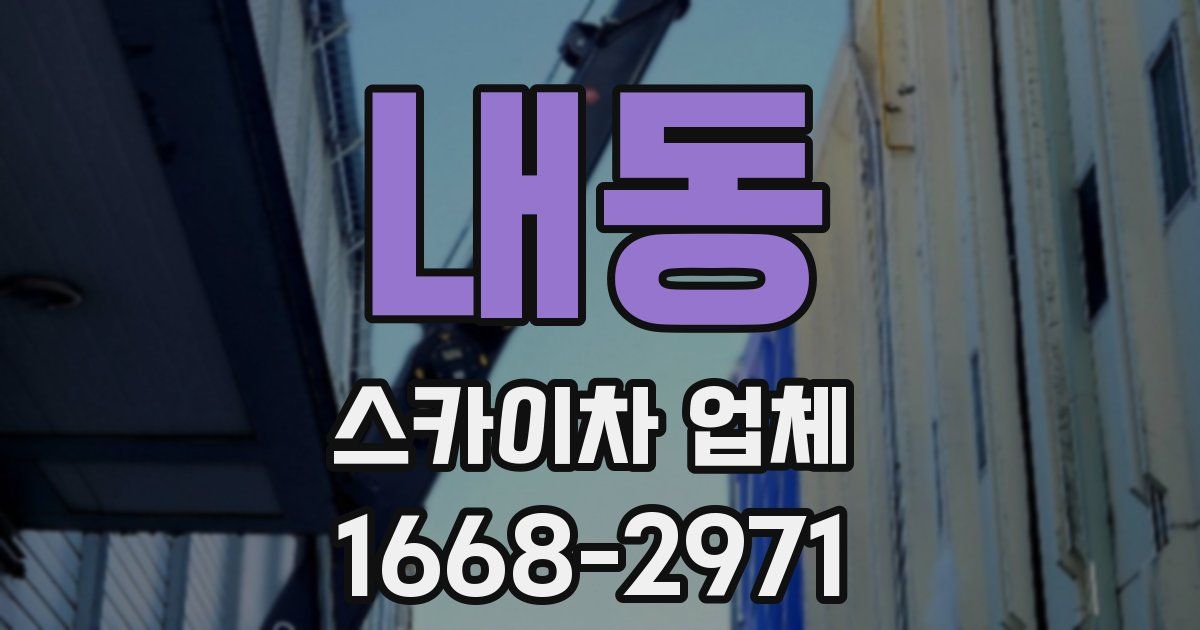 내동 스카이차 업체