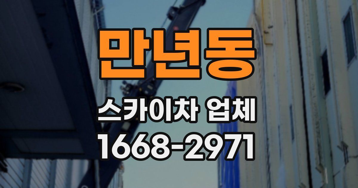 만년동 스카이차 업체