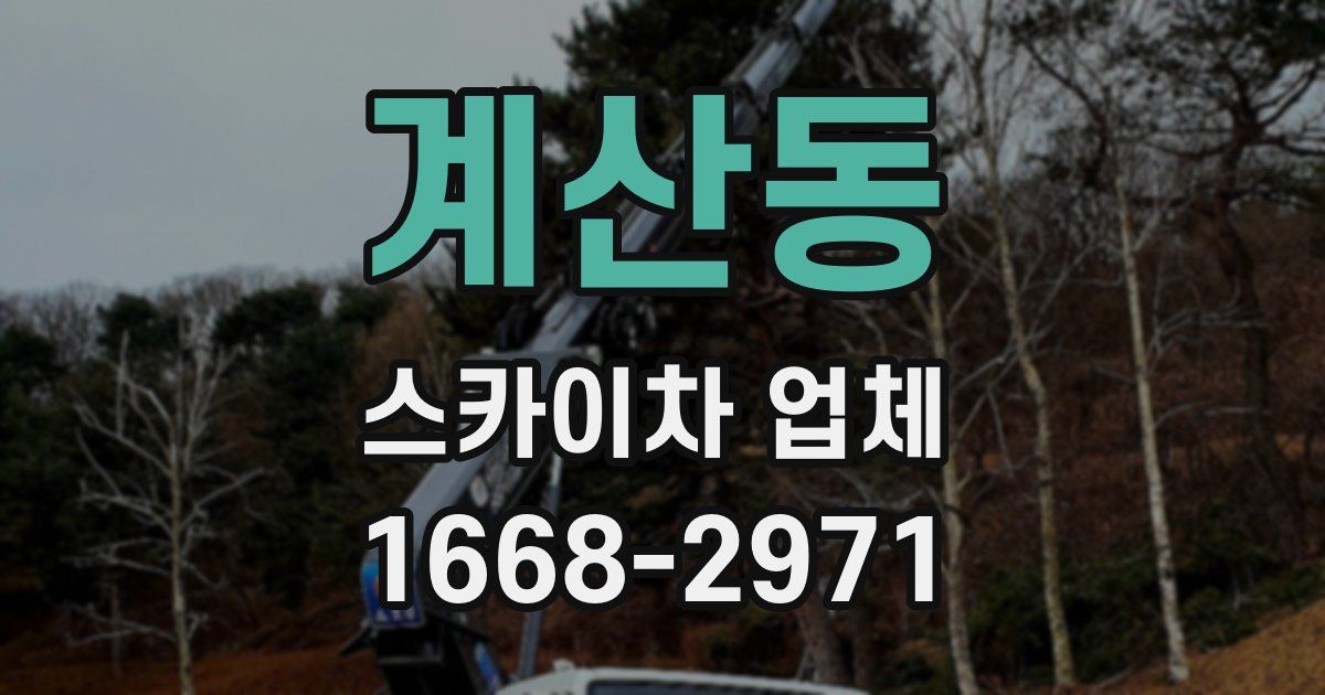 계산동 스카이차 업체