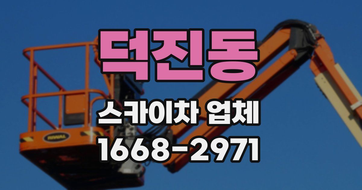 덕진동 스카이차 업체