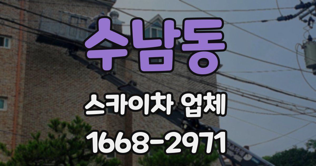수남동 스카이차 업체
