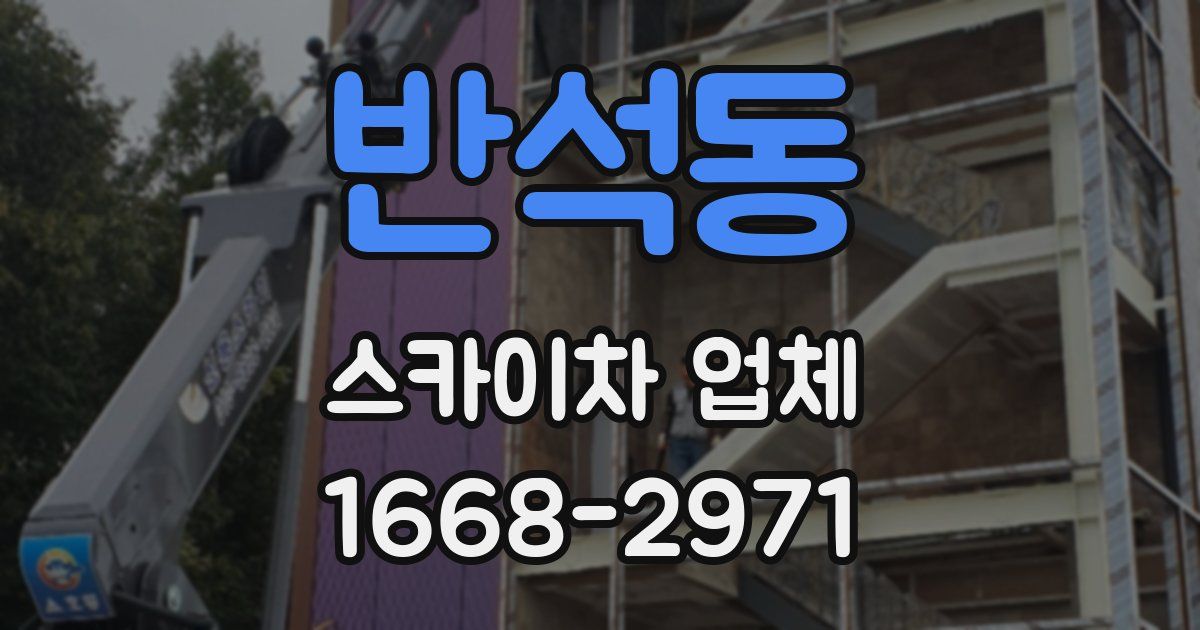 반석동 스카이차 업체