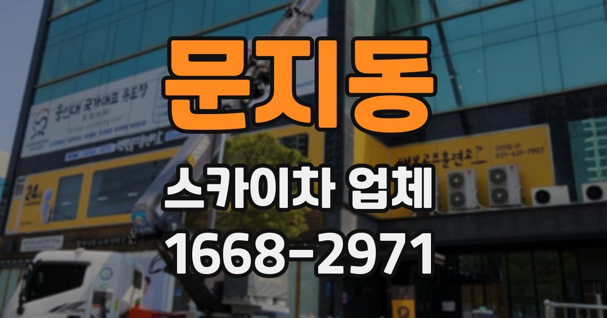 문지동 스카이차 업체