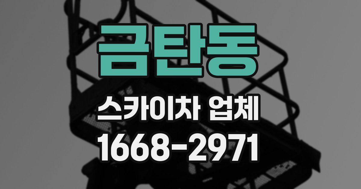 금탄동 스카이차 업체