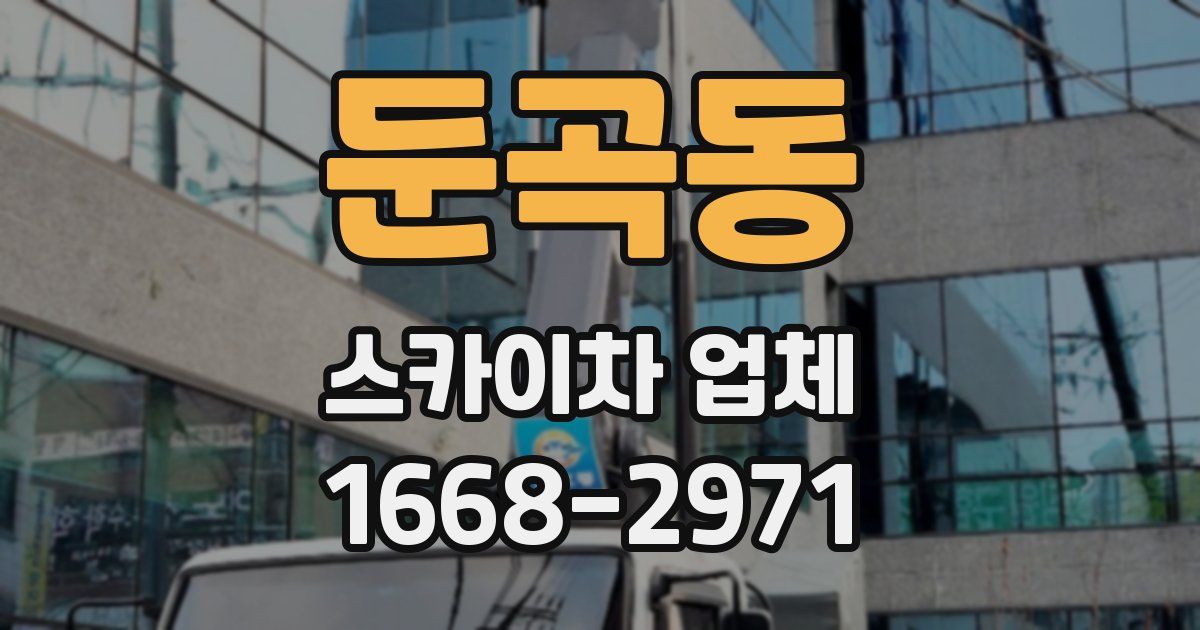 둔곡동 스카이차 업체