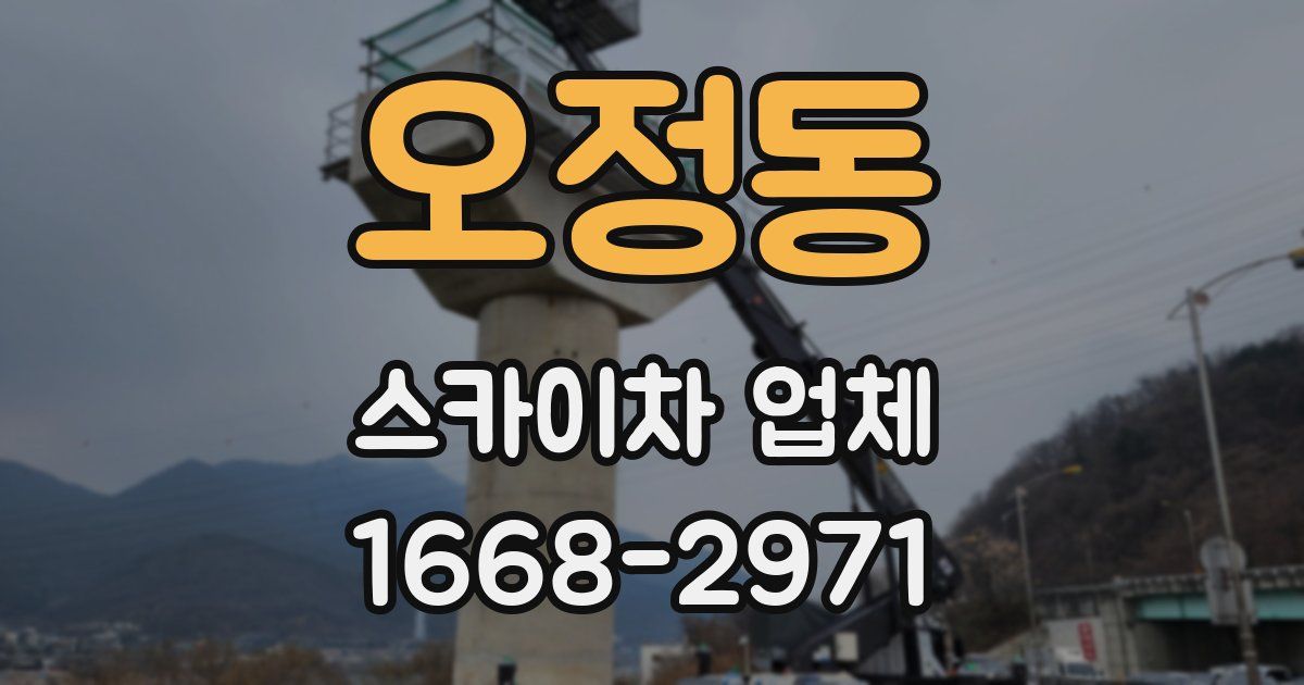 오정동 스카이차 업체