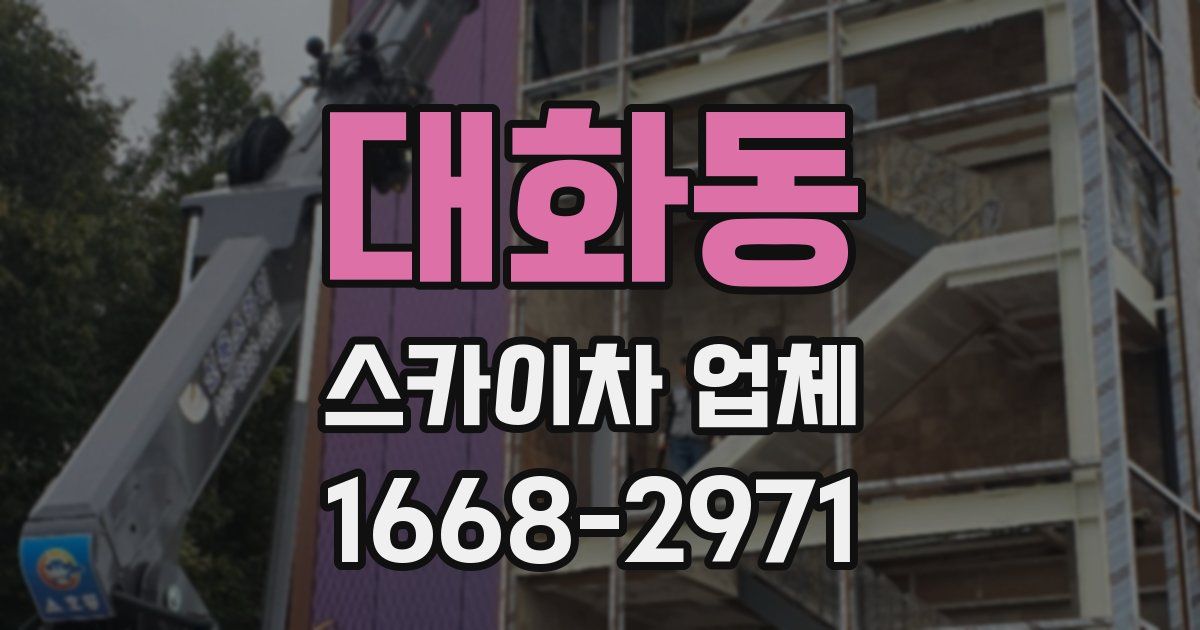 대화동 스카이차 업체