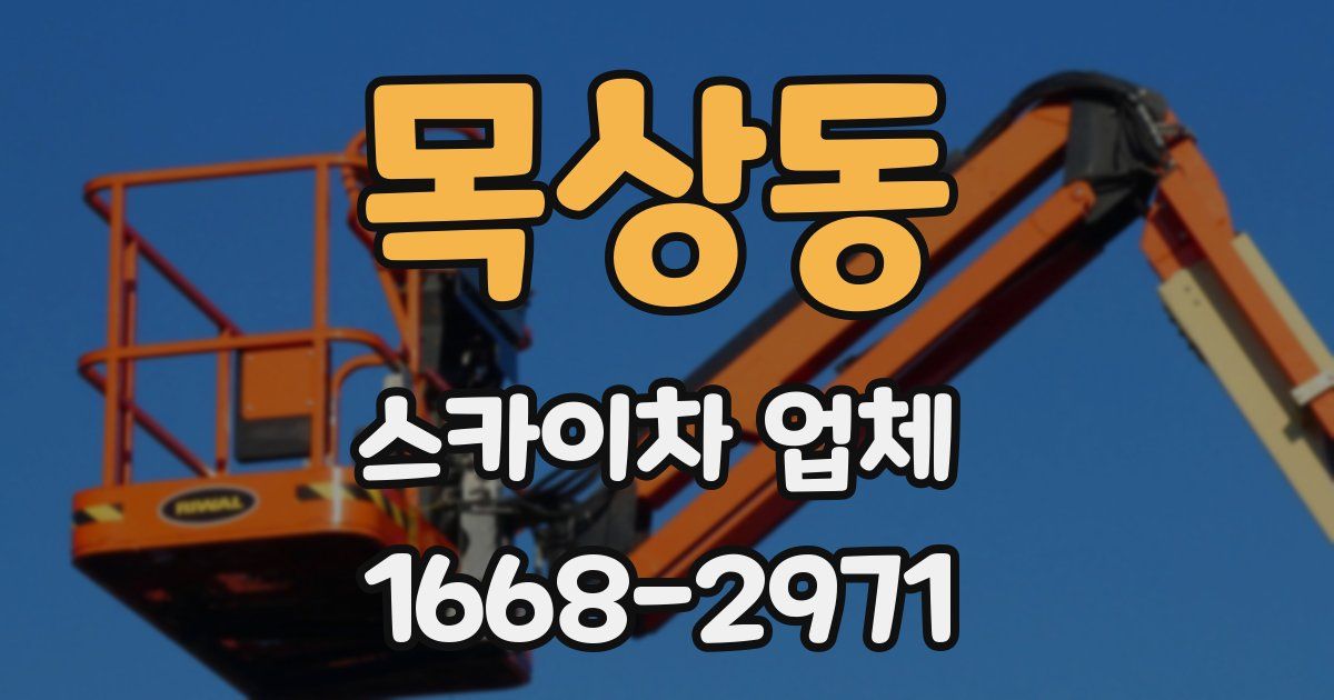 목상동 스카이차 업체
