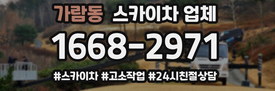 가람동 스카이차 업체