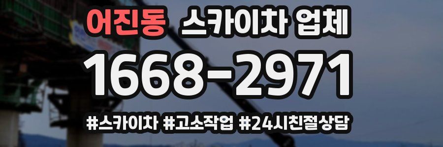 어진동 스카이차 업체