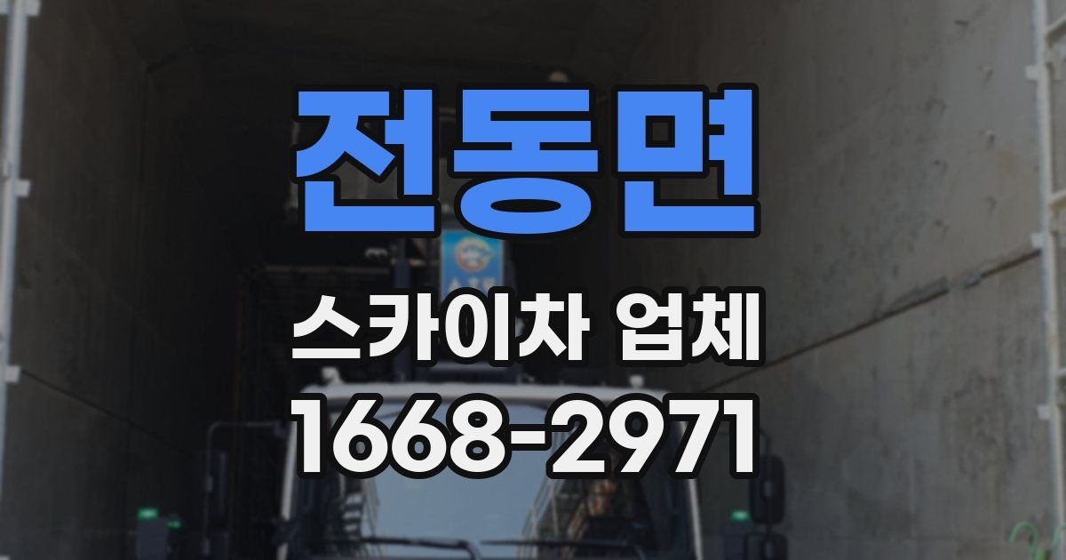 전동면 스카이차 업체