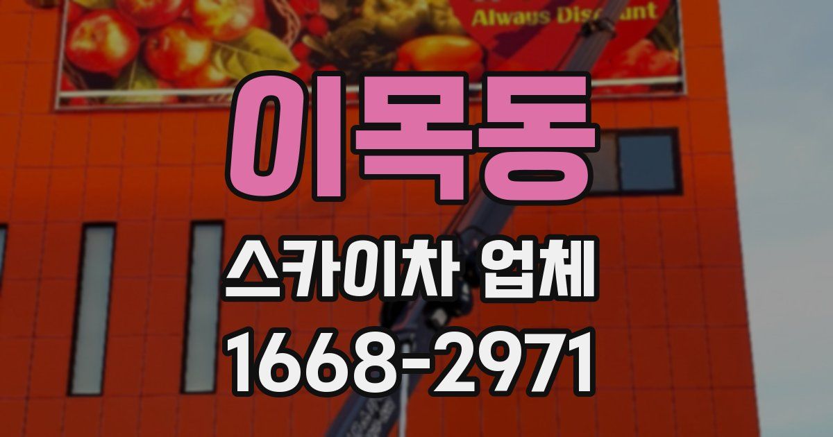 이목동 스카이차 업체