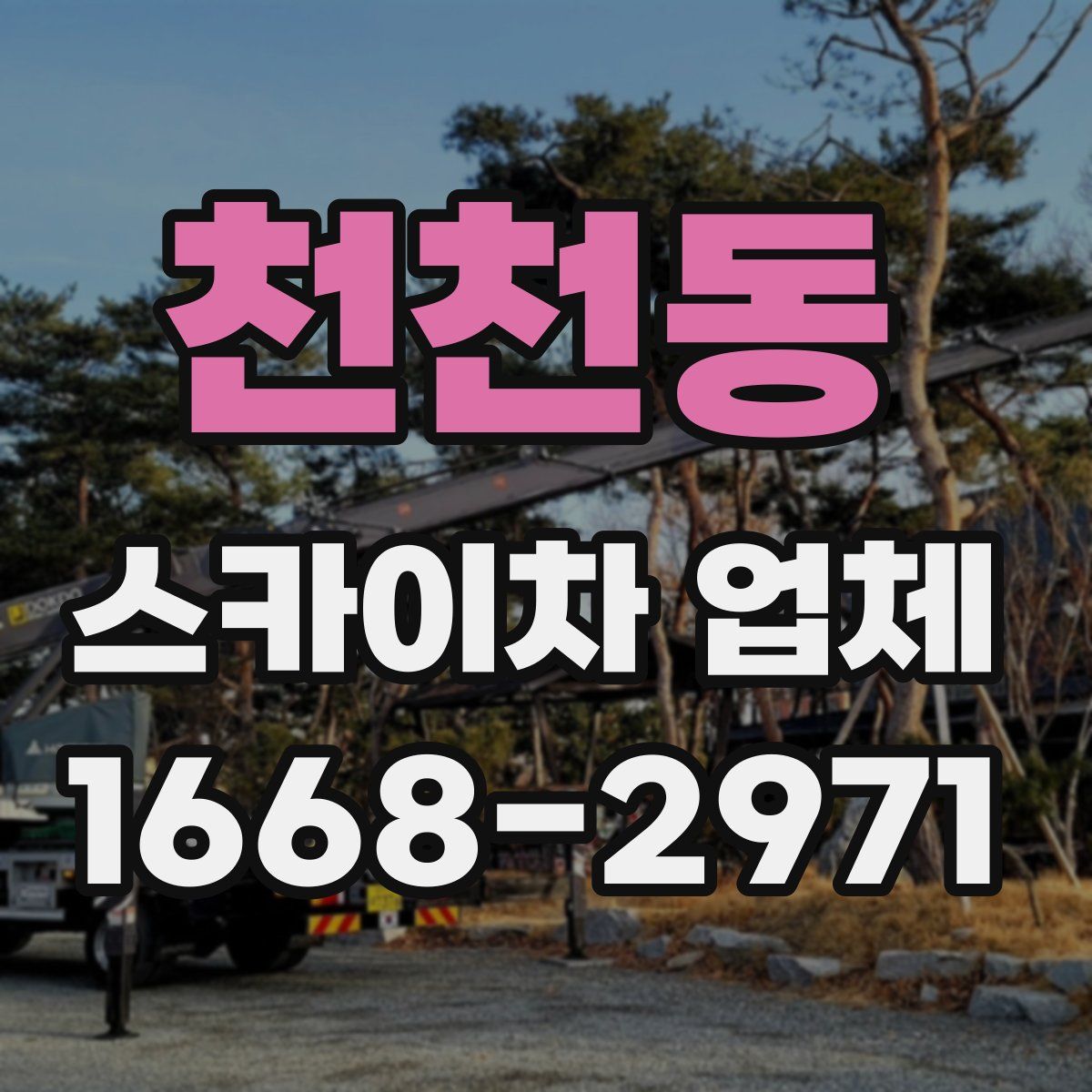 천천동 스카이차 업체