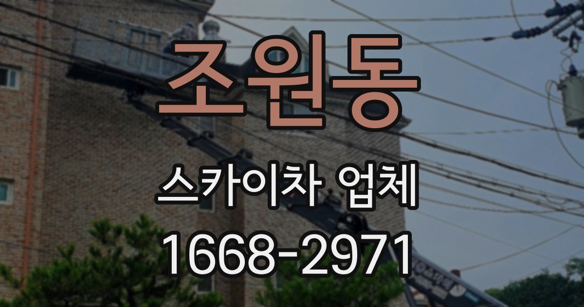 조원동 스카이차 업체