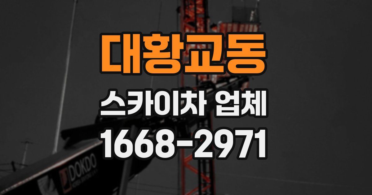 대황교동 스카이차 업체
