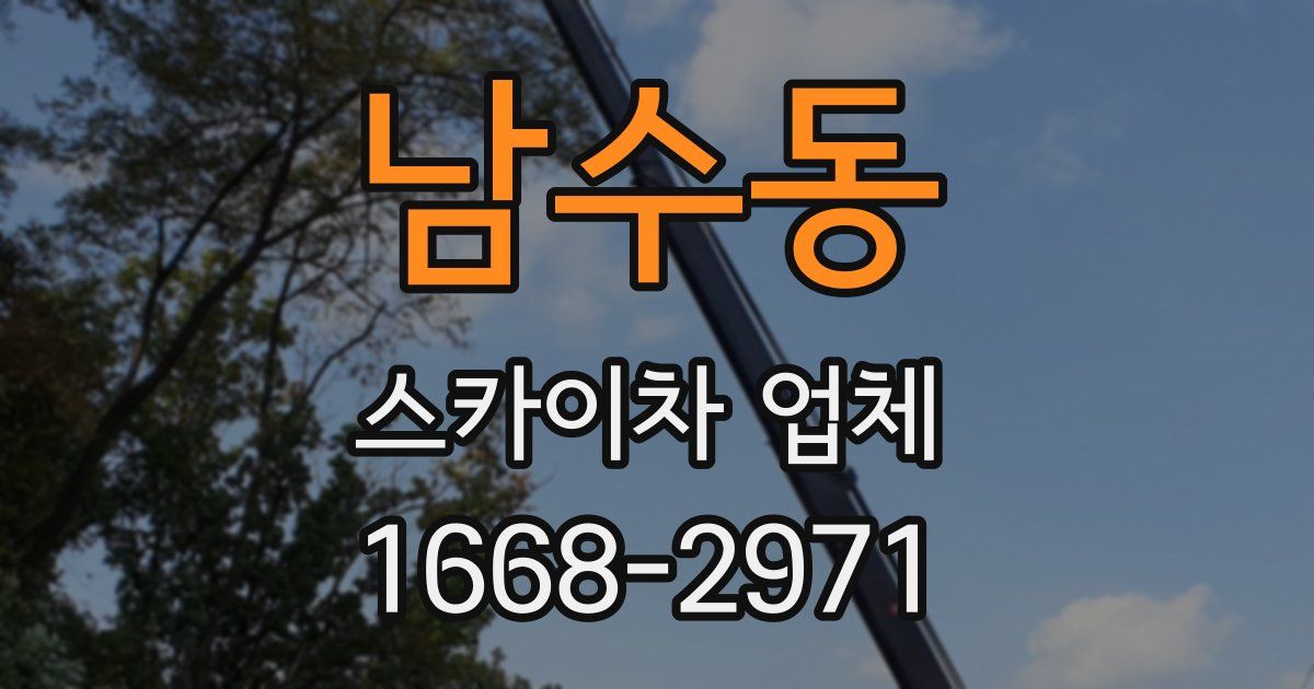 남수동 스카이차 업체